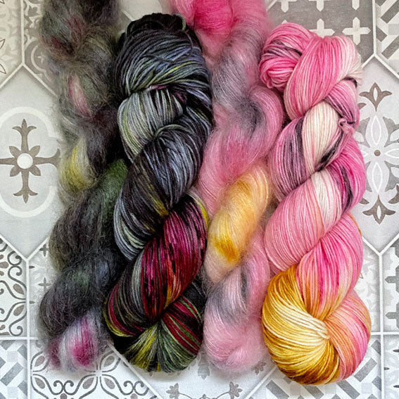 Vickevira Shawls - Fireworks & Flamingo