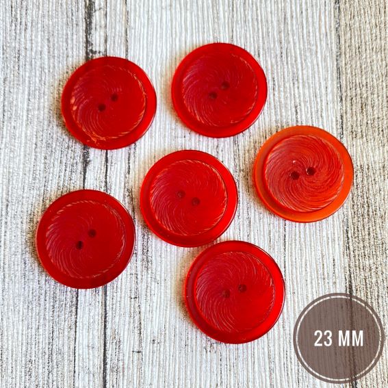 6 plastic buttons 23 mm