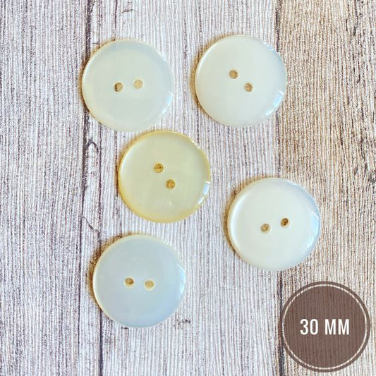 5 plastic buttons 30 mm