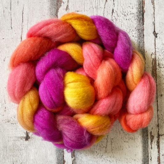 Wool Roving 100g Rose Garden II
